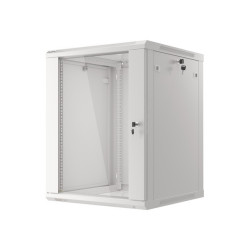 LANBERG 19'' RACKOVÁ SKRIŇA PRO MONTÁŽ NA STENU 15U/600X600 (FLAT PACK) S PRESKLENÝMI DVERAMI ŠEDÁ V2c