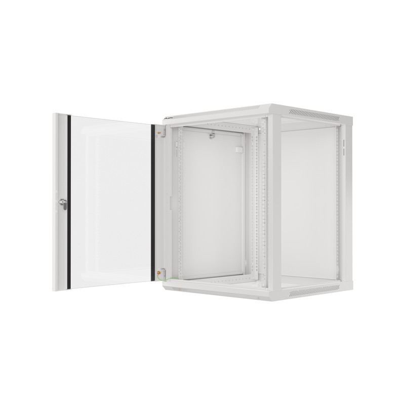 LANBERG 19'' RACKOVÁ SKRIŇA PRO MONTÁŽ NA STENU 15U/600X600 (FLAT PACK) S PRESKLENÝMI DVERAMI ŠEDÁ V2c