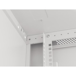 LANBERG 19'' RACKOVÁ SKRIŇA PRO MONTÁŽ NA STENU 15U/600X600 (FLAT PACK) S PRESKLENÝMI DVERAMI ŠEDÁ V2c