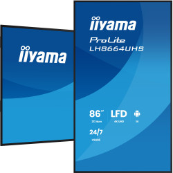 86'' iiyama LH8664UHS-B3AG: IPS, 4K, ANDR 14,24/7