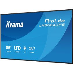 86'' iiyama LH8664UHS-B3AG: IPS, 4K, ANDR 14,24/7