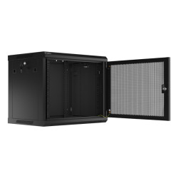 LANBERG 19'' RACKOVÁ SKRIŇA PRO MONTÁŽ NA STENU 9U/600X450 S PERFOROVANÝMI DVERMI ČIERNA