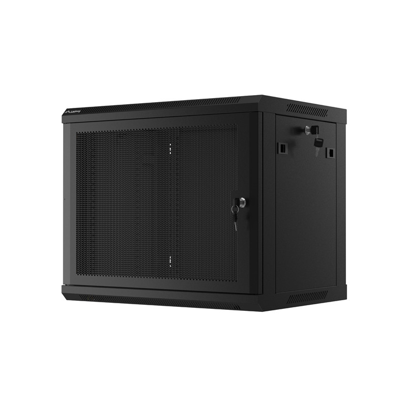 LANBERG 19'' RACKOVÁ SKRIŇA PRO MONTÁŽ NA STENU 9U/600X450 S PERFOROVANÝMI DVERMI ČIERNA