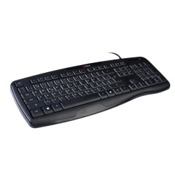 C-TECH KB-107/Drôtová USB/ CZ- SK layout/Čierna