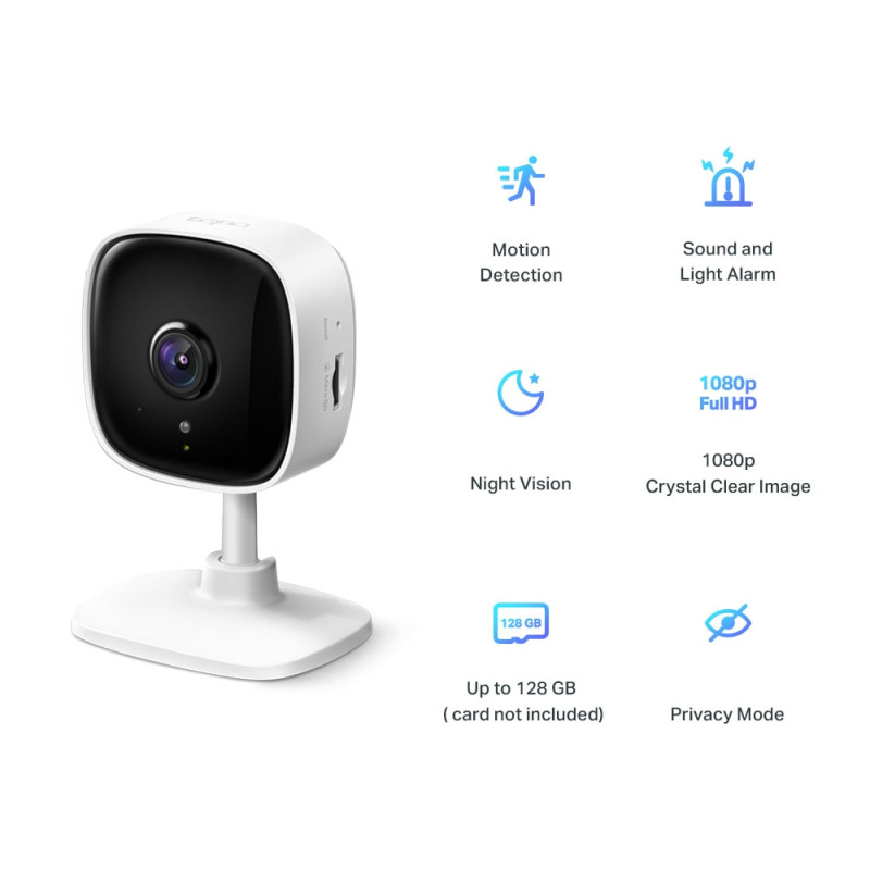 TP-LINK - Tapo C100 FullHD 1080p Home Security Wi-Fi Camera, micro SD, dvojcestné audio, detekcia pohybu