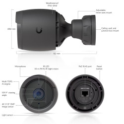 Ubiquiti UVC-G6-Bullet-B - UniFi Protect G6 Bullet, čierna
