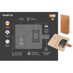 ALIGATOR Puzdro UNI-FIX, vel.XL(160*82) hnedá
