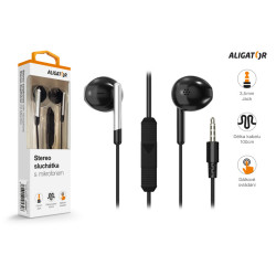 ALIGATOR AE008/Stereo/Jack/Drôt/Čierna