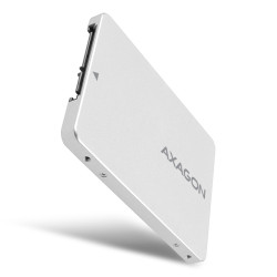AXAGON RSS-M2SD, SATA - M.2 SATA SSD, interný 2.5'' ALU box, strieborný