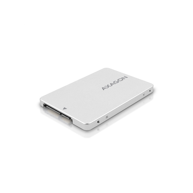 AXAGON RSS-M2SD, SATA - M.2 SATA SSD, interný 2.5'' ALU box, strieborný