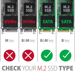 AXAGON RSS-M2SD, SATA - M.2 SATA SSD, interný 2.5'' ALU box, strieborný