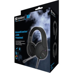 NONAME - Sandberg herné sluchátka BossBlaster USB-A, LED