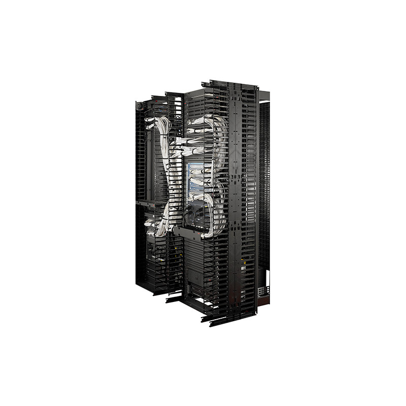 APC - Valueline, Vertical Cable Manager pre 2 & 4 Post Racks, 84''H X 6''W, Double-Sided with Doors