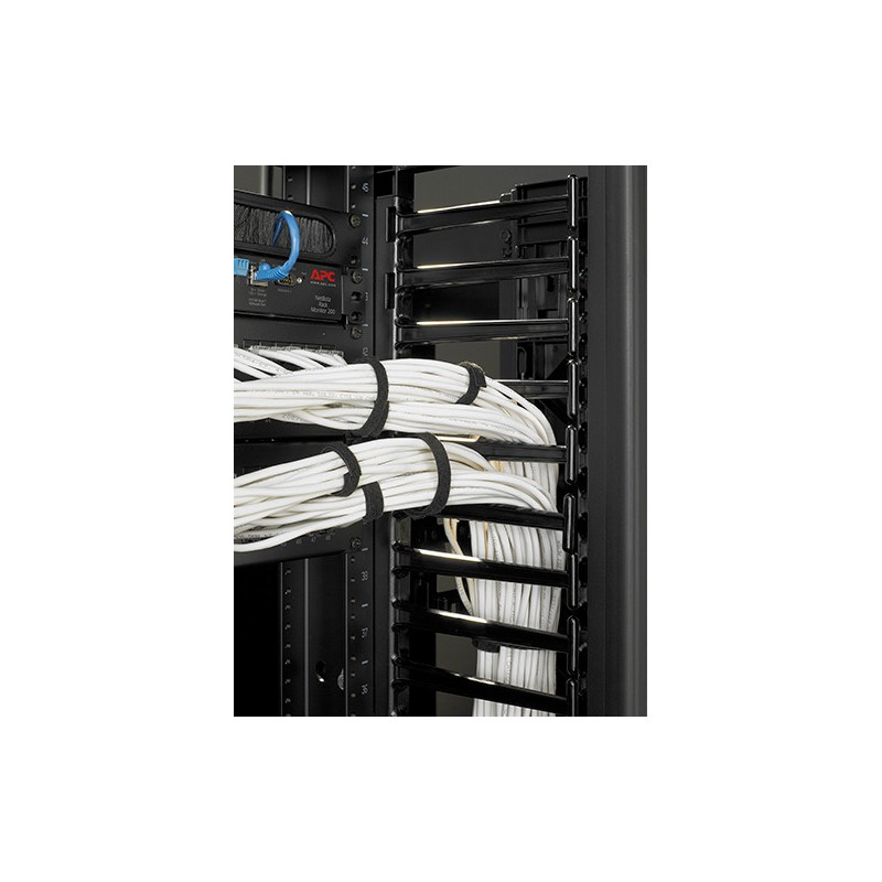 APC - Valueline, Vertical Cable Manager pre 2 & 4 Post Racks, 84''H X 6''W, Double-Sided with Doors