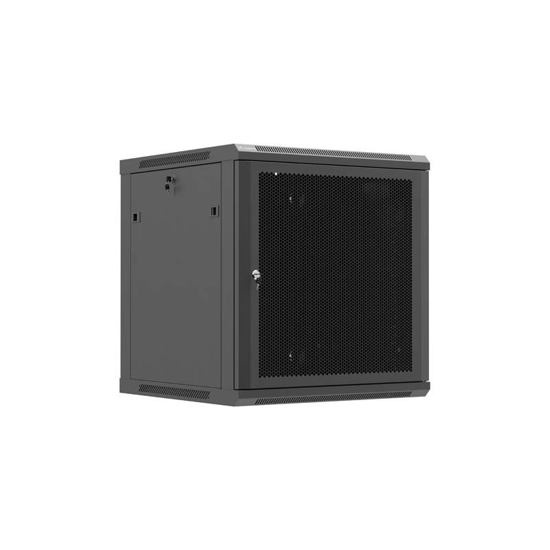 LANBERG NÁSTENNÁ INŠTALAČNÁ SKRIŇA 19'' 12U 600X600 ČIERNE PERFOROVANÉ DVERE (PLOCHÉ BALENIE)