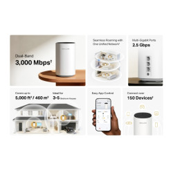 MERCUSYS - Halo E85X(2-pack) AX3000 Home Mesh WiFi6 systém