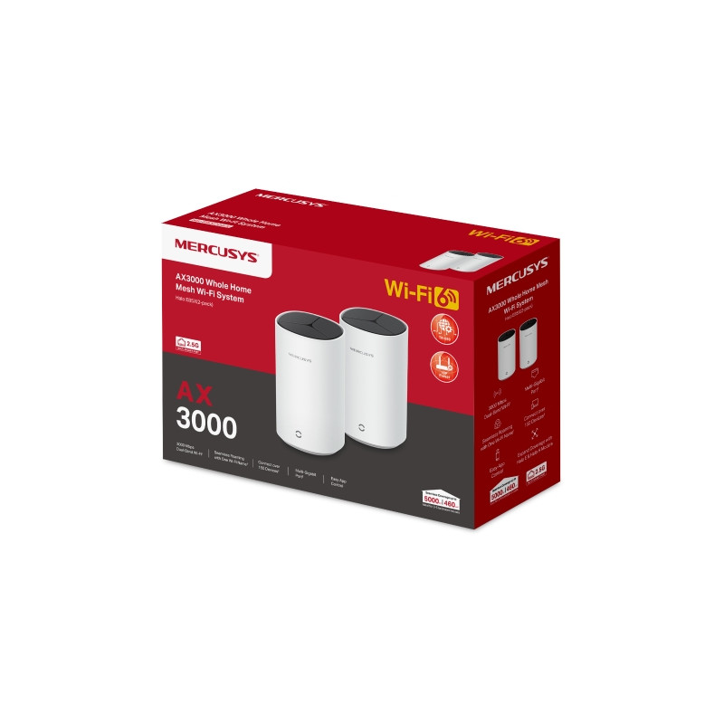 MERCUSYS - Halo E85X(2-pack) AX3000 Home Mesh WiFi6 systém