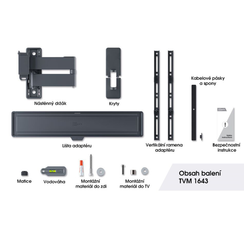 VOGELS - Vogel's TVM 1643, TV rameno s 3 kĺbmi pre 40-77'', 35 kg