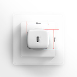 AXAGON ACU-PD20W, nabíjačka do siete 20W, 1x port USB-C, PD3.0/PPS/QC4+/AFC/Apple, biela