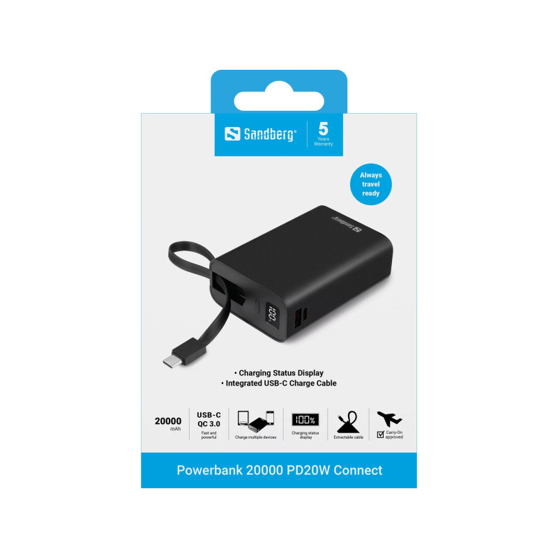 NONAME - Sandberg Powerbank 20000 PD20W Connect