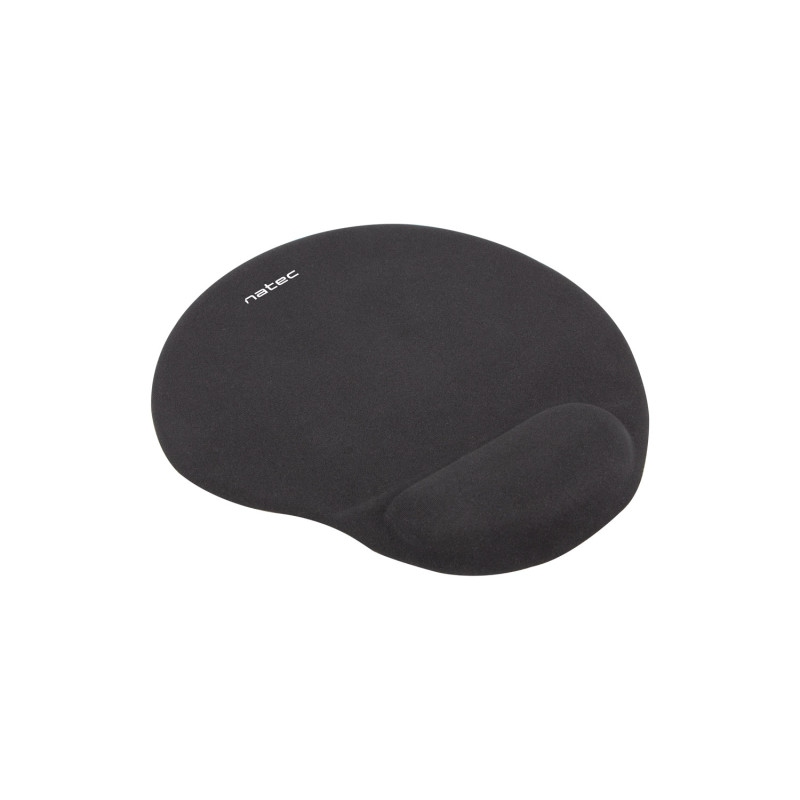 Podložka pod myš ergonomická gelová Natec Marmot, čierna, 245x225 mm
