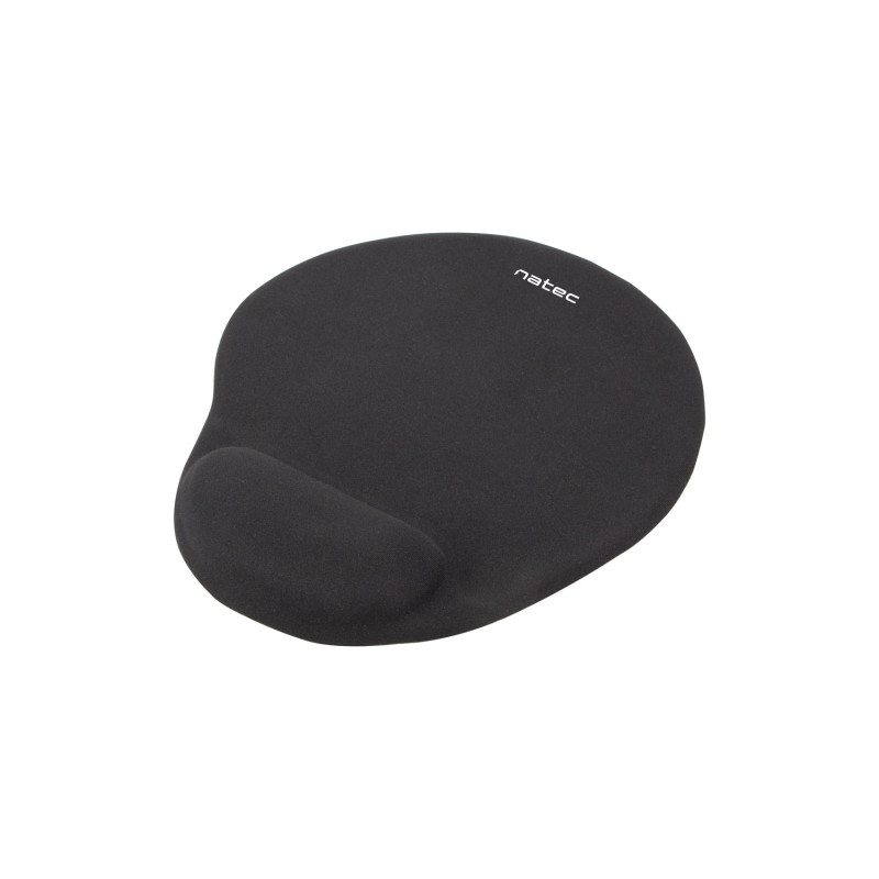 Podložka pod myš ergonomická gelová Natec Marmot, čierna, 245x225 mm