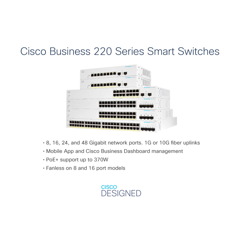 CISCO SB - Cisco CBS220-8T-E-2G-EU