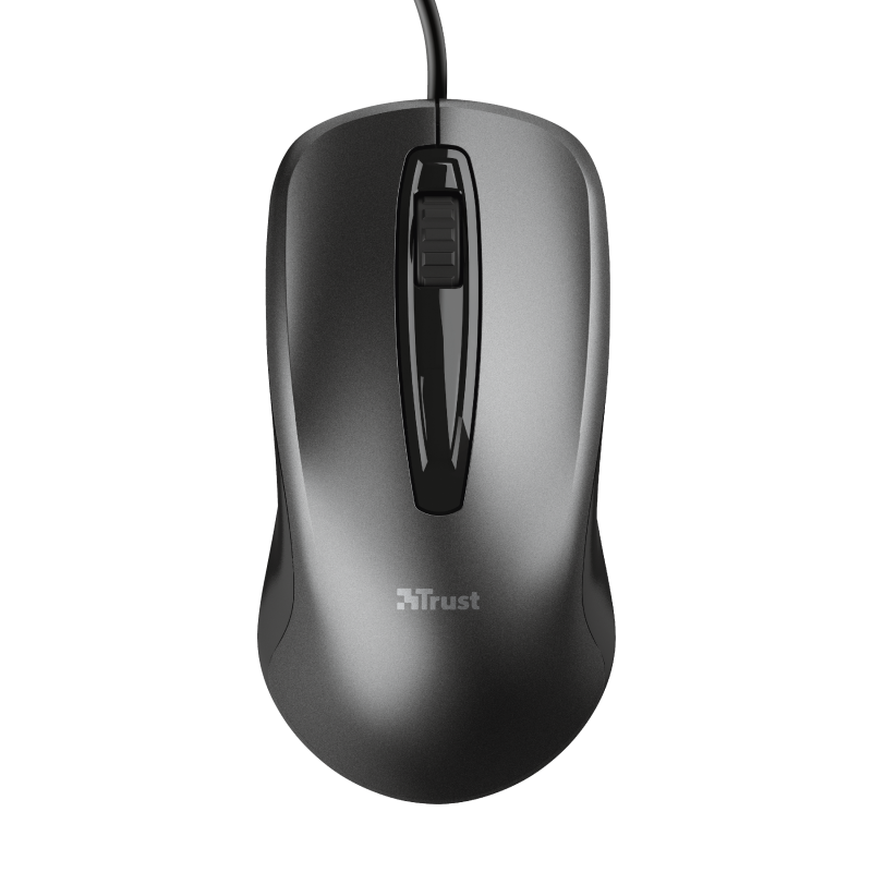 TRUST CARVE/Kancelárska/Optická/1 200 DPI/Drôtová USB/Čierna