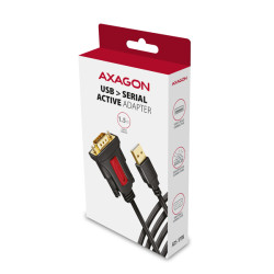 AXAGON ADS-1PSN, USB-A 2.0 - sériový RS-232 DB9-M Prolific adaptér/kábl 1.5m
