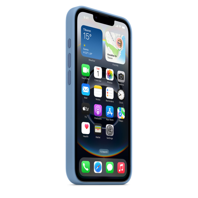 APPLE - iPhone 16e Silicone Case – Winter Blue