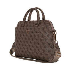 NONAME - Guess PU 4G Triangle Logo Taška na Notebook 13/14/15'' Brown