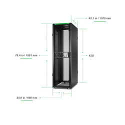 APC - NetShelter SX Gen 2, 42Ux600x1070 w. Sides Black