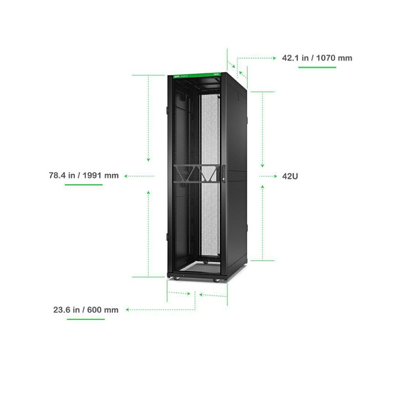 APC - NetShelter SX Gen 2, 42Ux600x1070 w. Sides Black