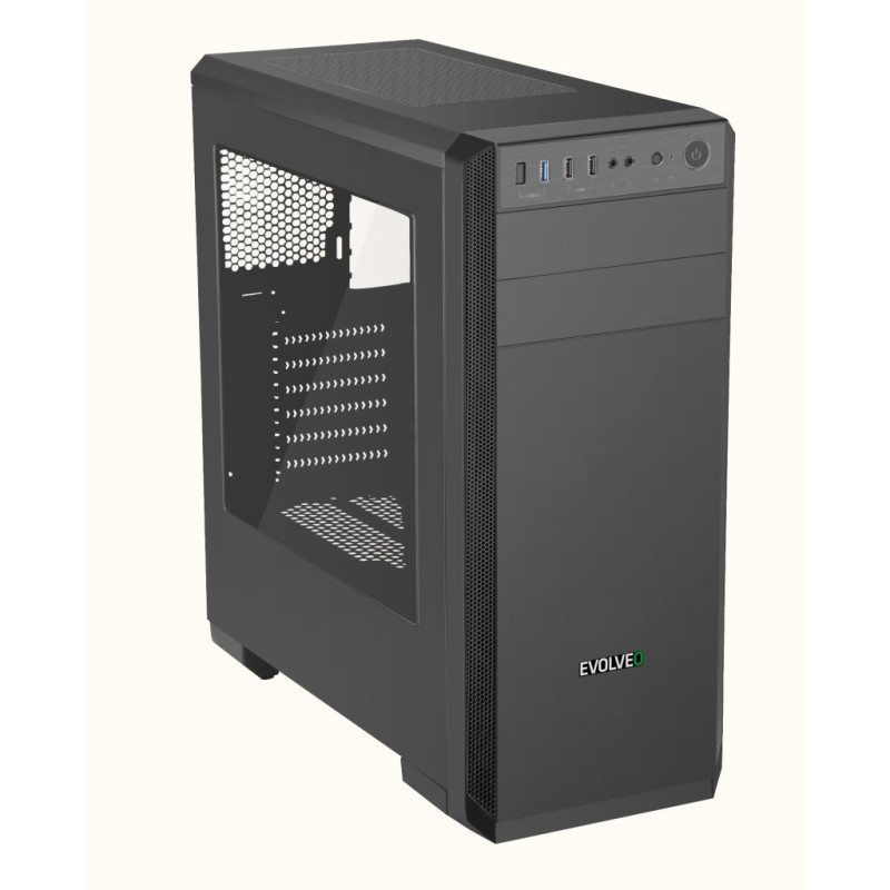 EVOLVEO T3/Midi Tower/Transpar./Čierna
