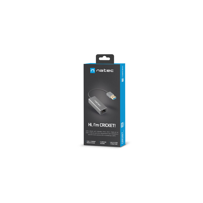 NATEC CRICKET externý Ethernet sieťová karta USB 3.0 1X RJ45 1GB kábel