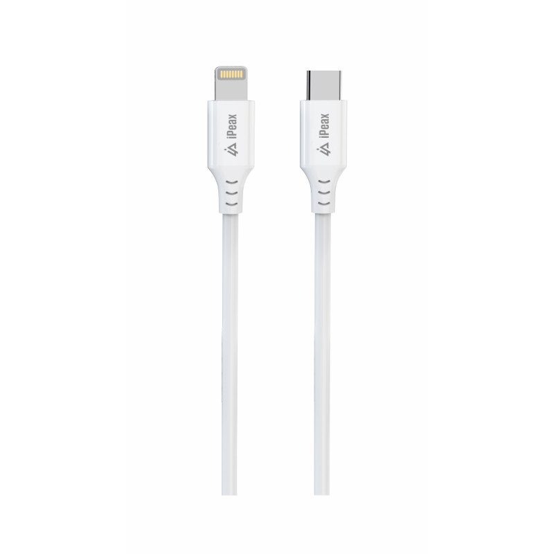 ER - TPU KÁBEL USB-C / LIGHTNING 1,5M, USB 2.0 BIELÝ