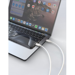 ER - TPU KÁBEL USB-C / LIGHTNING 1,5M, USB 2.0 BIELÝ