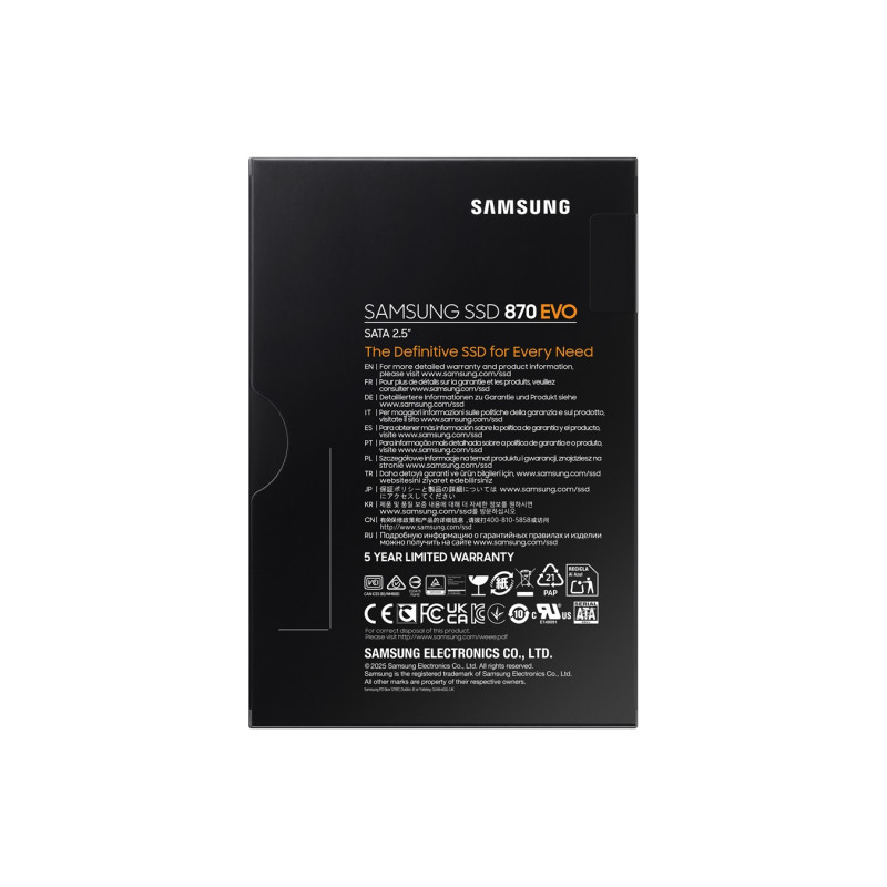 Samsung 870 EVO/8TB/SSD/2.5''/SATA/Čierna/5R