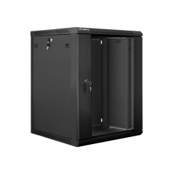LANBERG - Nástenný rack 19' 15U 600X600mm černý flat pack