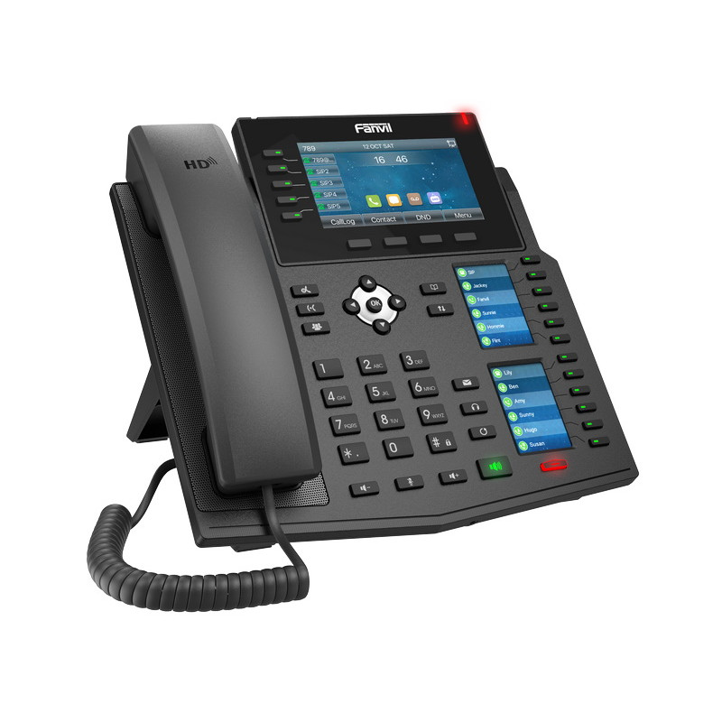 GRANDSTREAM - Fanvil X6U SIP telefón, 4.3'' bar. disp.+2 prid. disp., 20 SIP, 5link. hr., 60 DSS hr., BT, dual Gbit