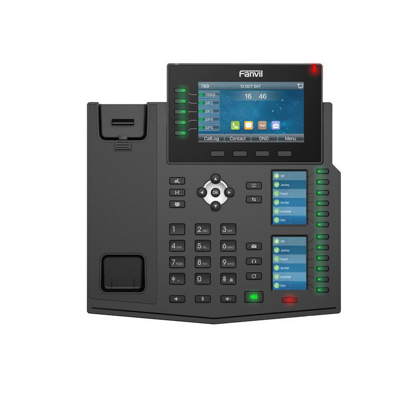 GRANDSTREAM - Fanvil X6U SIP telefón, 4.3'' bar. disp.+2 prid. disp., 20 SIP, 5link. hr., 60 DSS hr., BT, dual Gbit