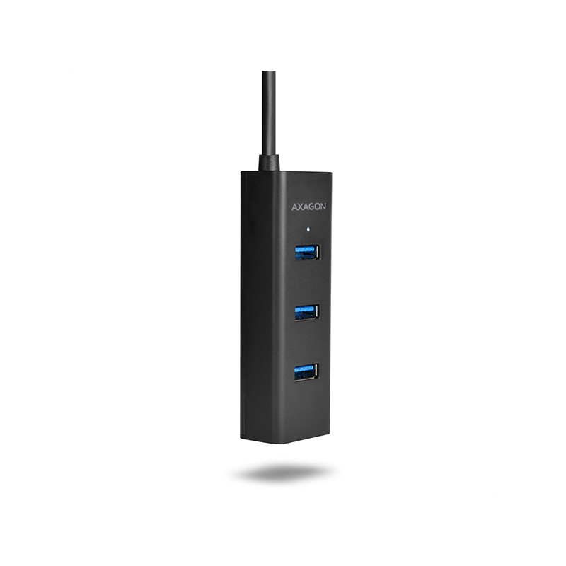 AXAGON HUE-S2BL, 4x USB 3.0 CHARGING húb, micro USB napr. konektor, kábel USB-A 1.2m
