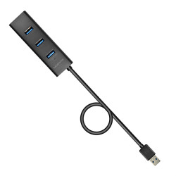 AXAGON HUE-S2BL, 4x USB 3.0 CHARGING húb, micro USB napr. konektor, kábel USB-A 1.2m