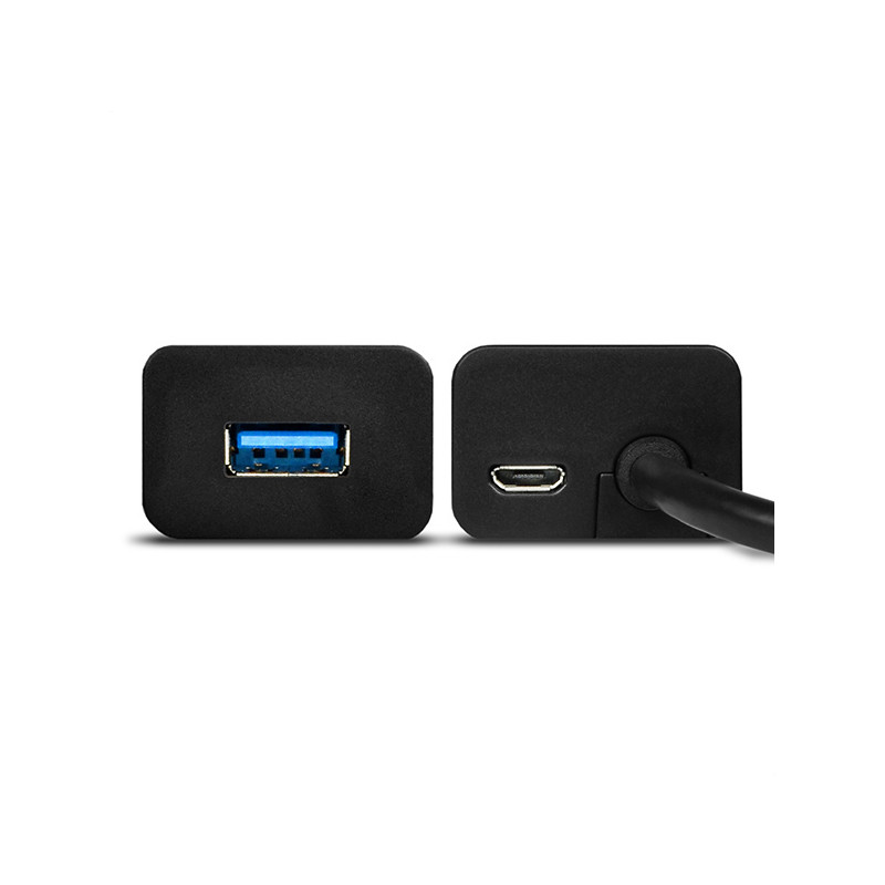 AXAGON HUE-S2BL, 4x USB 3.0 CHARGING húb, micro USB napr. konektor, kábel USB-A 1.2m