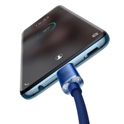 NONAME - Baseus CAJY000703 Crystal Shine Series Dátový Kabel USB-C - USB-C 100W 2m Blue