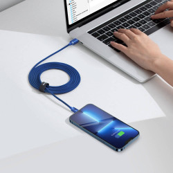 NONAME - Baseus CAJY000703 Crystal Shine Series Dátový Kabel USB-C - USB-C 100W 2m Blue