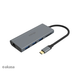 AKASA - externý USB hub - USB typ-C na 9-in-1