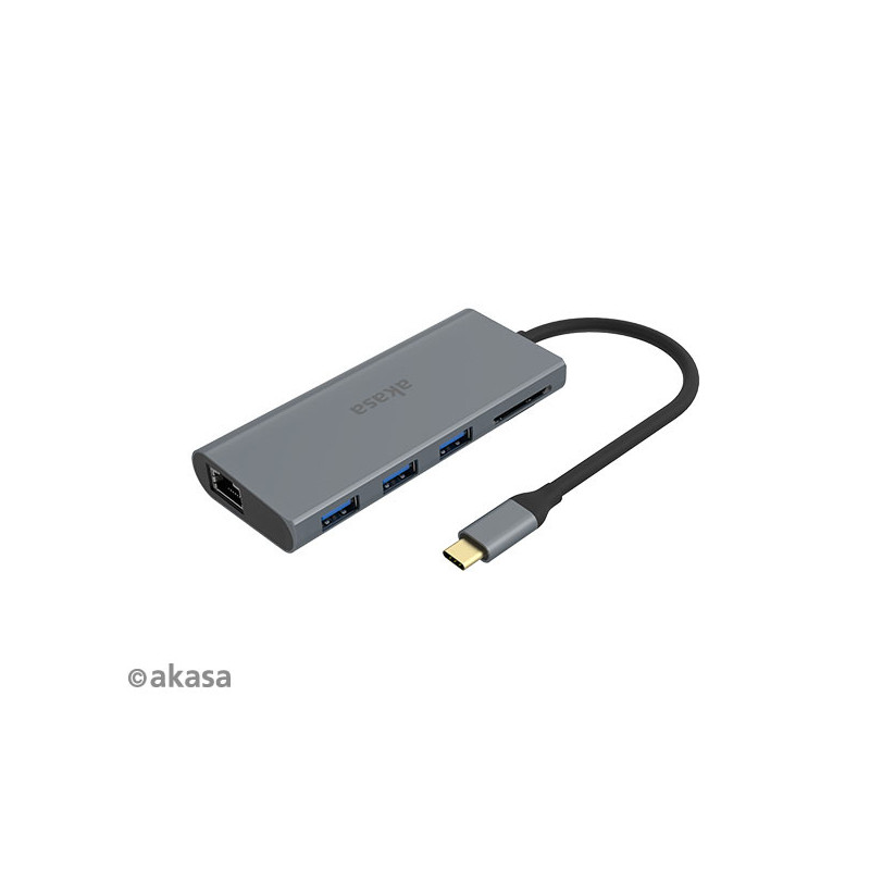 AKASA - externý USB hub - USB typ-C na 9-in-1