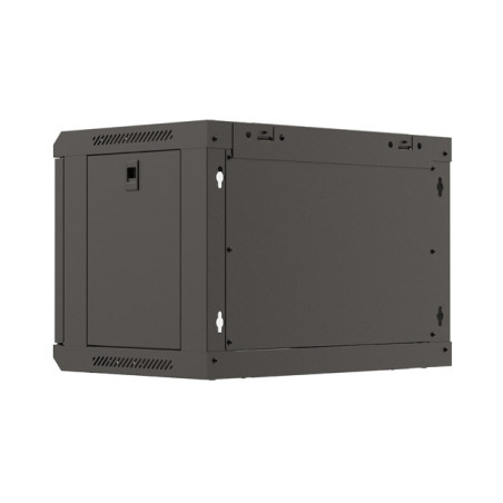 LANBERG 19'' RACKOVÁ SKRIŇA PRO MONTÁŽ NA STENU 6U/540X350 (FLAT PACK) S PROSKLENÝMI DVERMI ČIERNA