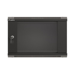 LANBERG 19'' RACKOVÁ SKRIŇA PRO MONTÁŽ NA STENU 6U/540X350 (FLAT PACK) S PROSKLENÝMI DVERMI ČIERNA